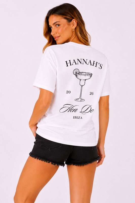 Personalised Hen Do Tee - Margarita