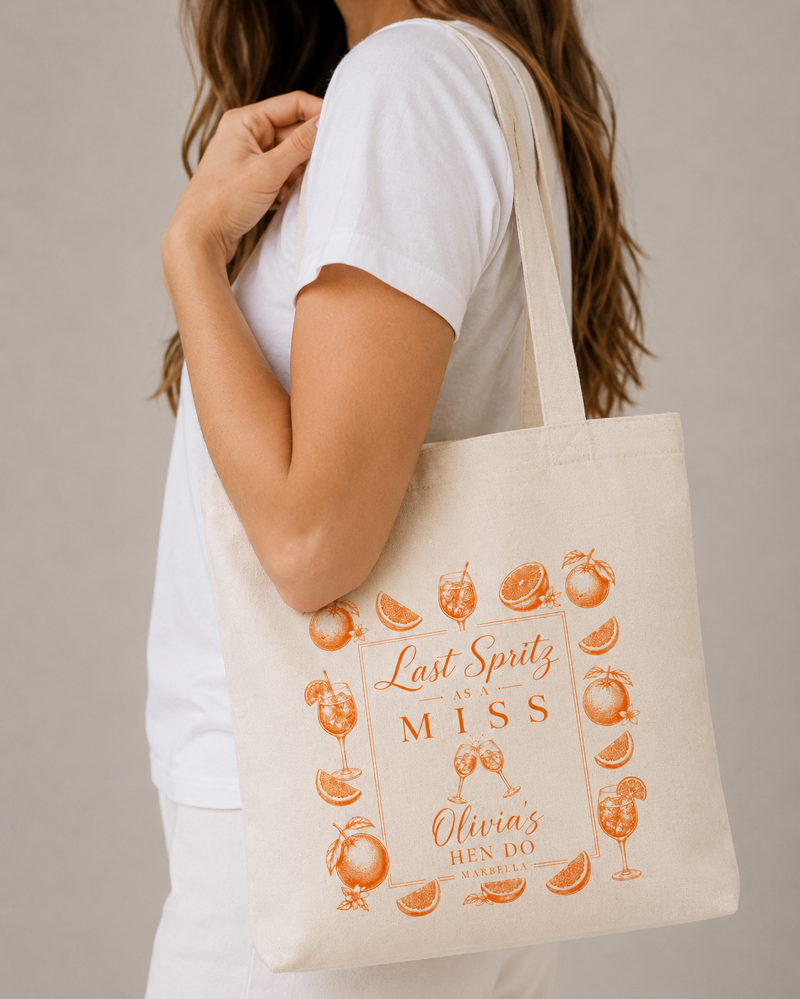 Personalised Hen Party Tote Bag- Last Spritz as a Miss