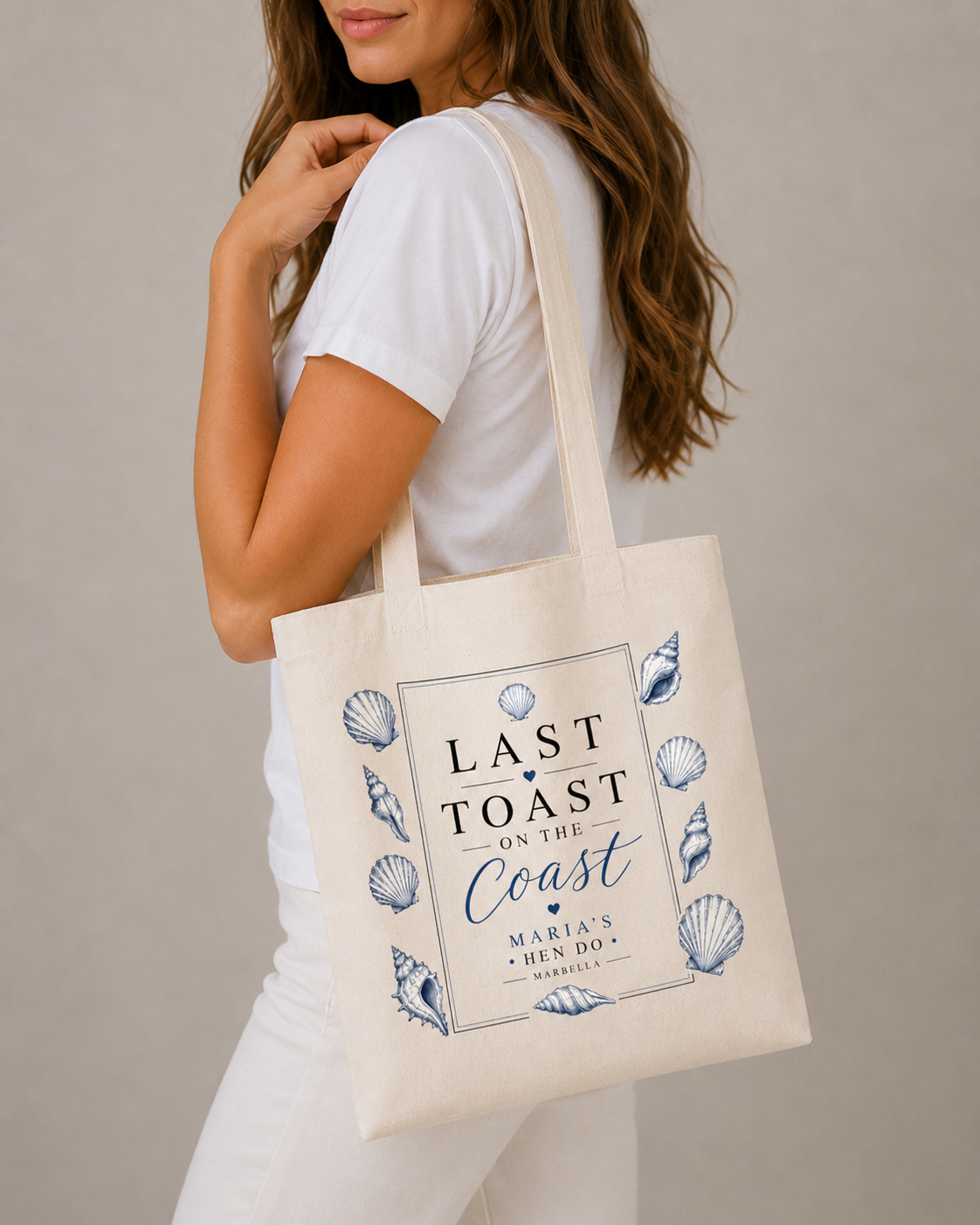 Personalised Hen Party Tote Bag -Last Toast On The Coast