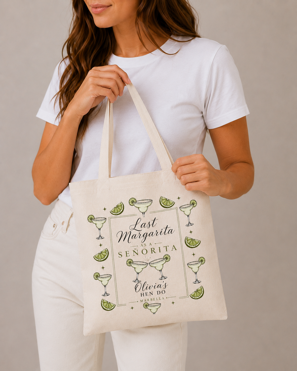 Personalised Hen Do Tote Bag -Last Margarita a as a Senorita