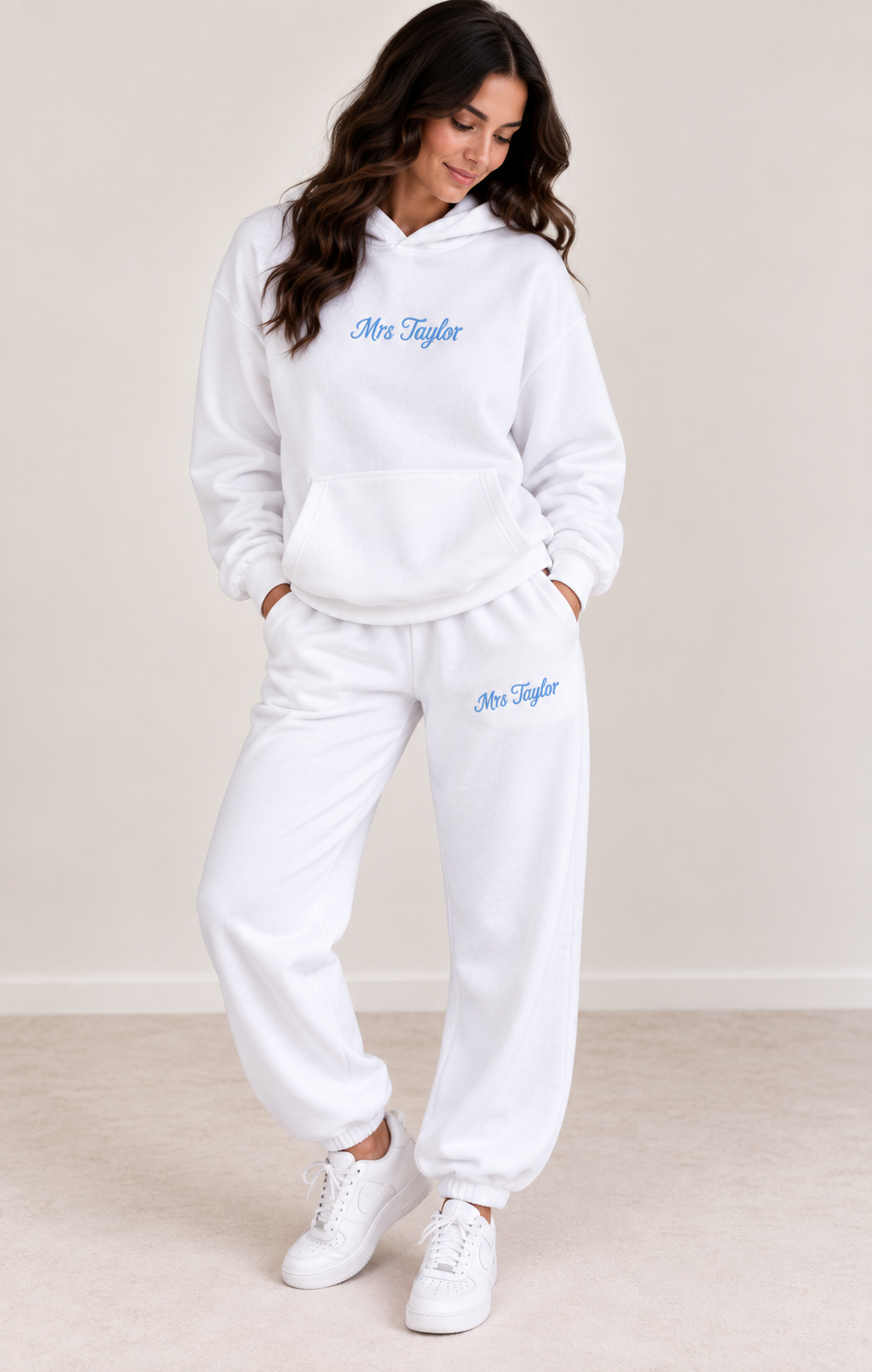 Personalised Embroidered Bridal Hoodie Custom Bride Hoodie