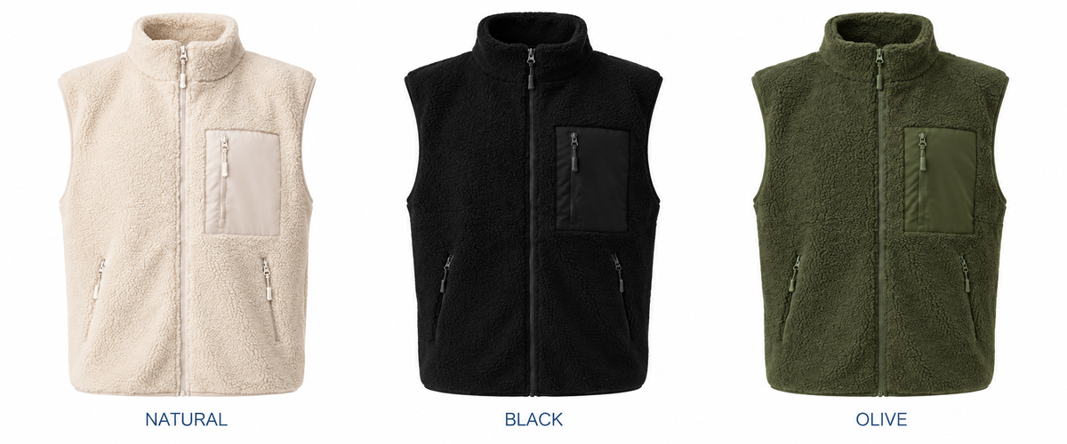 Personalised Borg Fleece Gilet with your logo