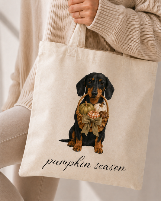 Autumn Halloween Single Print Tote Bag, Various Breeds