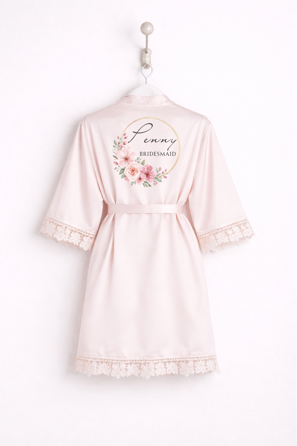 Personalised Satin Wedding Robe S3