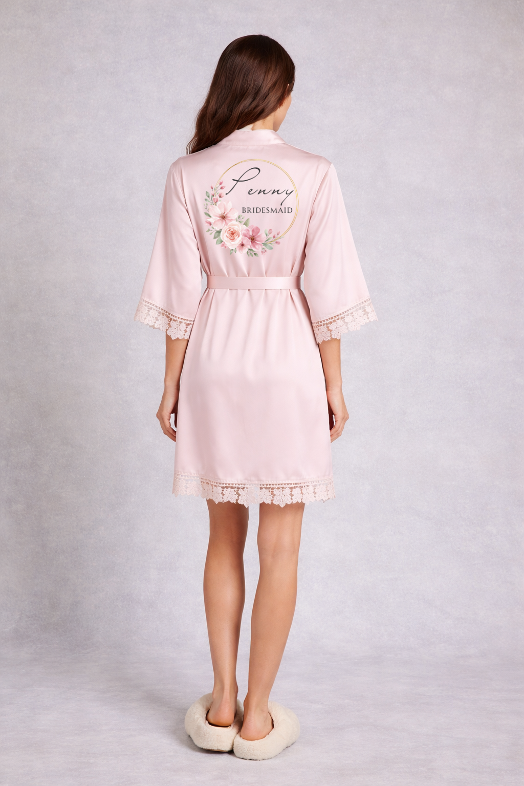 Personalised Satin Wedding Robe S3
