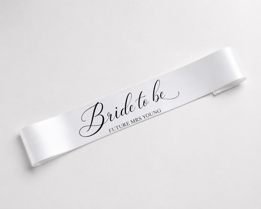 Personalised Bride to be Sash