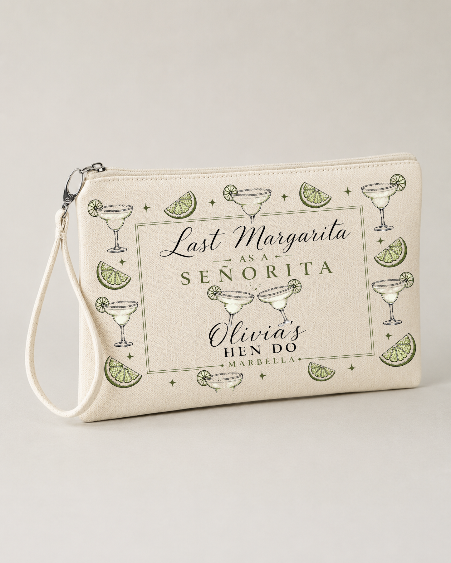 Personalised Hen Party Clutch Bag- Last Margarita as a Senorita