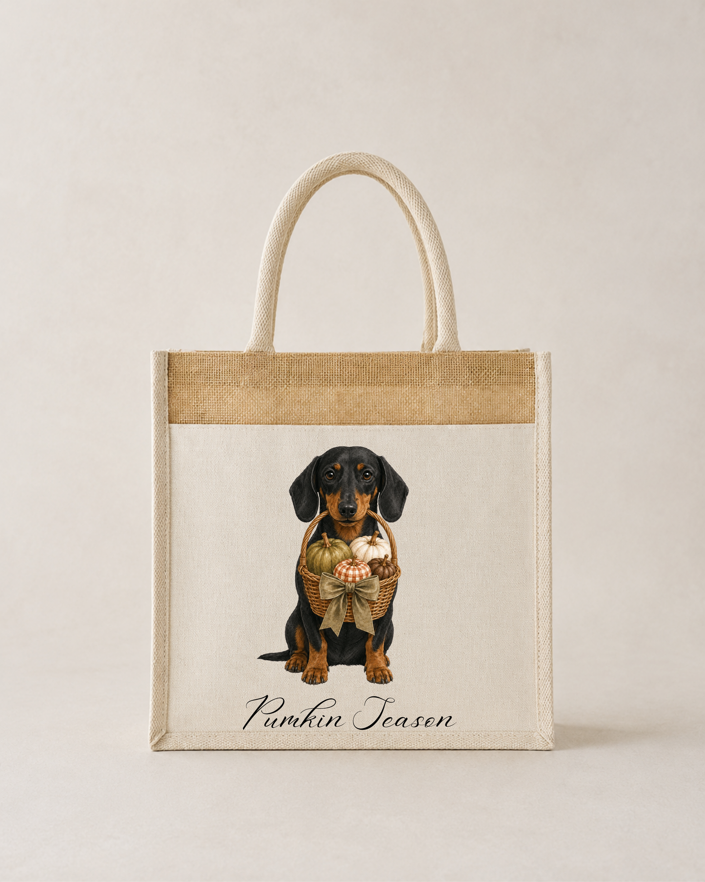 Autumn Halloween Single Print  Canvas Tote Bag, Various Breeds