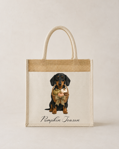 Autumn Halloween Single Print  Canvas Tote Bag, Various Breeds