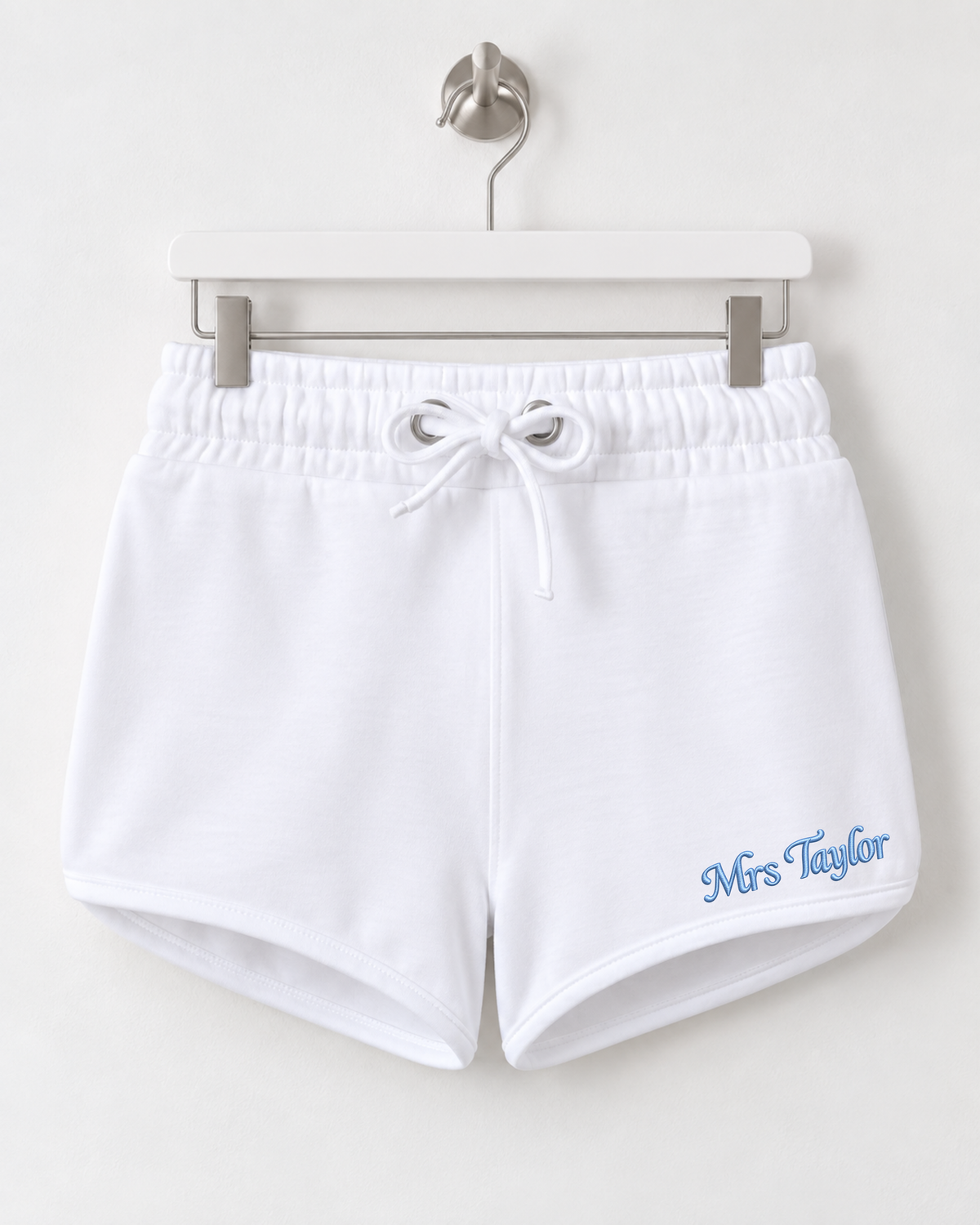 Personalised Embroidered Bridal Shorts, Custom Bride shorts