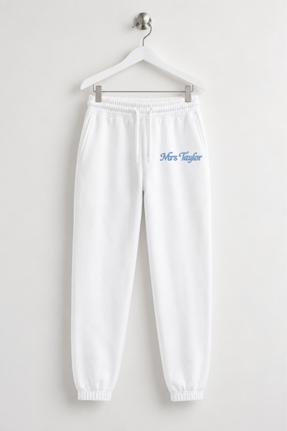 Personalised Embroidered Bridal Joggers Custom Bride Joggers