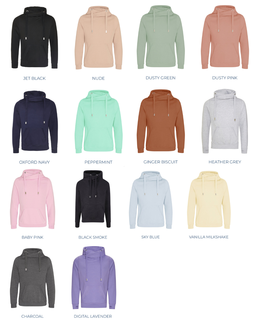 Latte Ghost Cross Neck Hoodie