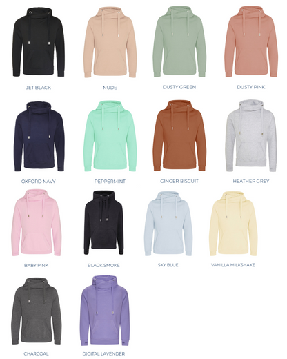 Latte Ghost Cross Neck Hoodie