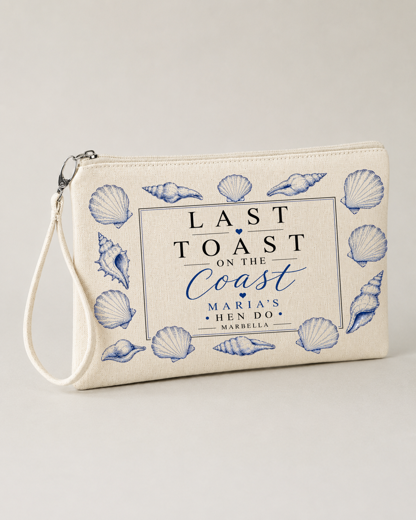 Personalised Hen Party Clutch Bag- Last Toast on the Coast