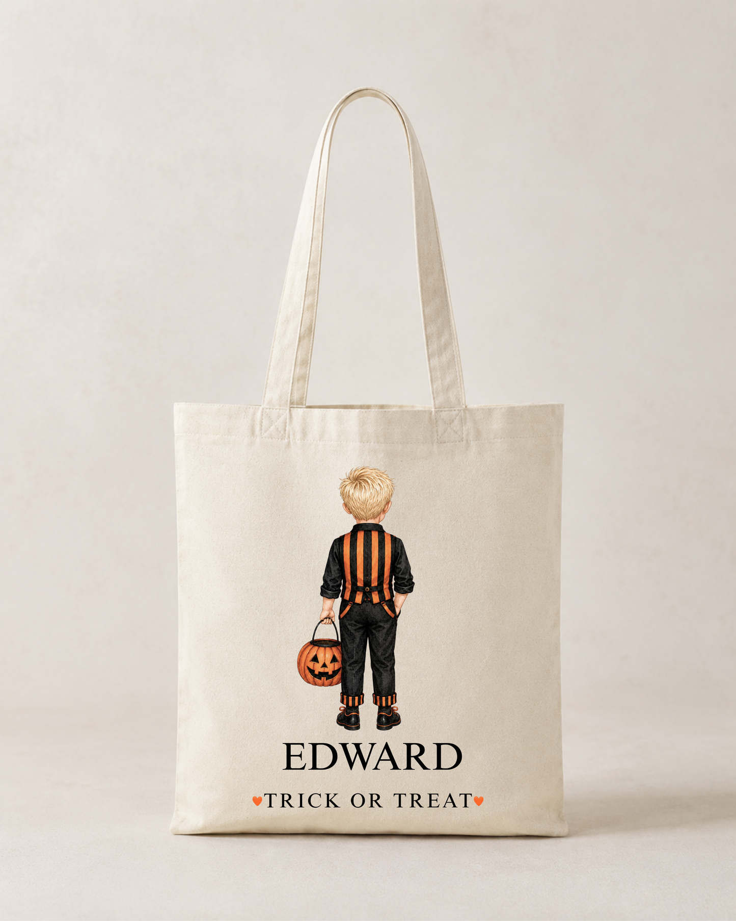Personalised Children's Halloween / Trick or Treat Tote Bag / Little Girl Halloween Bag / little Boy Halloween Bag