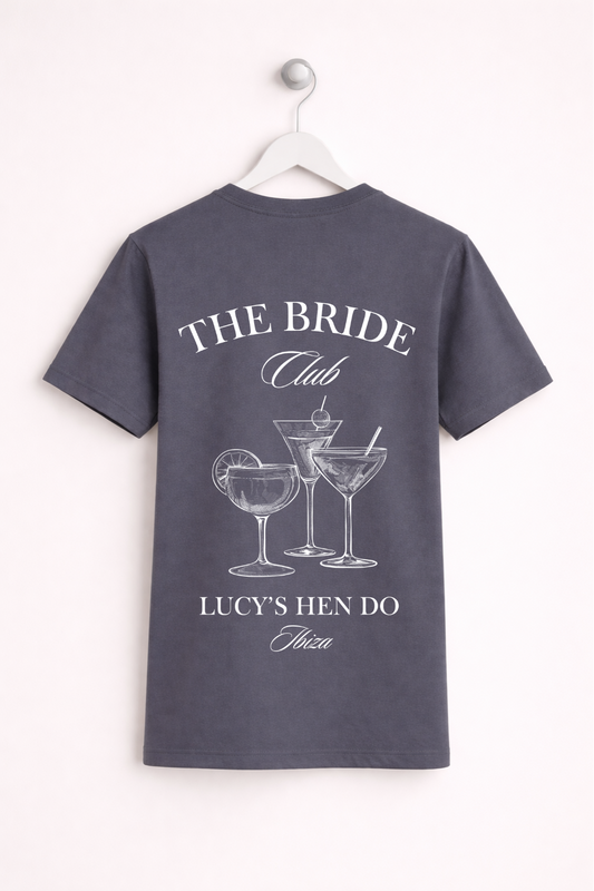 Personalised Hen Do Tee - Cocktails