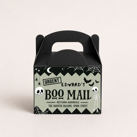 Children's Personalised Halloween Treat Box - Sage Green