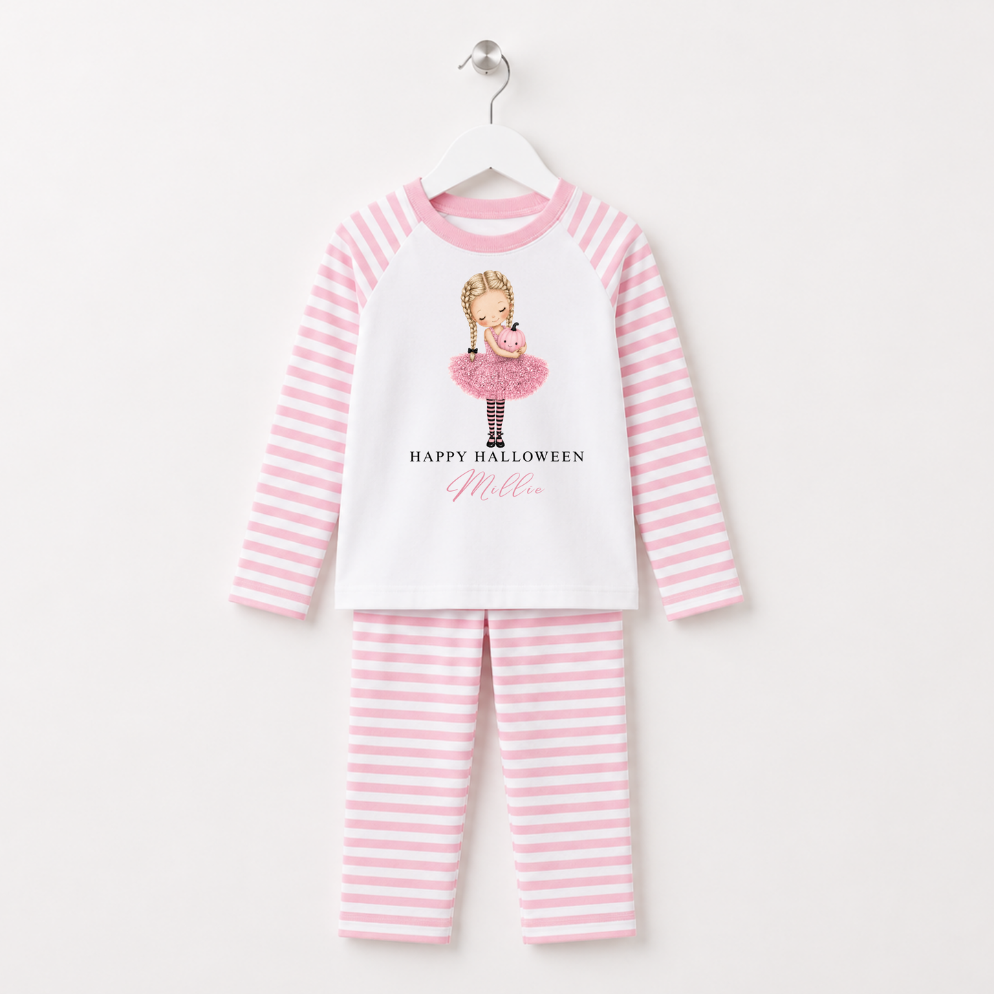 Halloween Ballerina Personalised Pink Pajamas