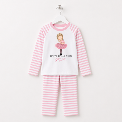 Halloween Ballerina Personalised Pink Pajamas