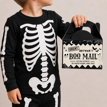 Children's Personalised Halloween Treat Box - Beige