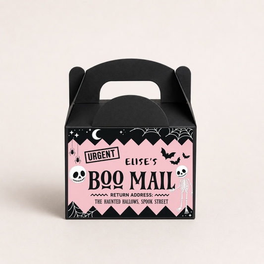 Children's Personalised Halloween Treat Box -Pink