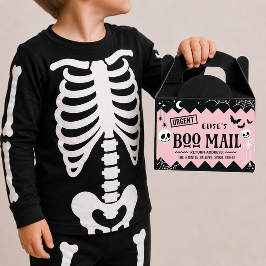 Children's Personalised Halloween Treat Box -Pink