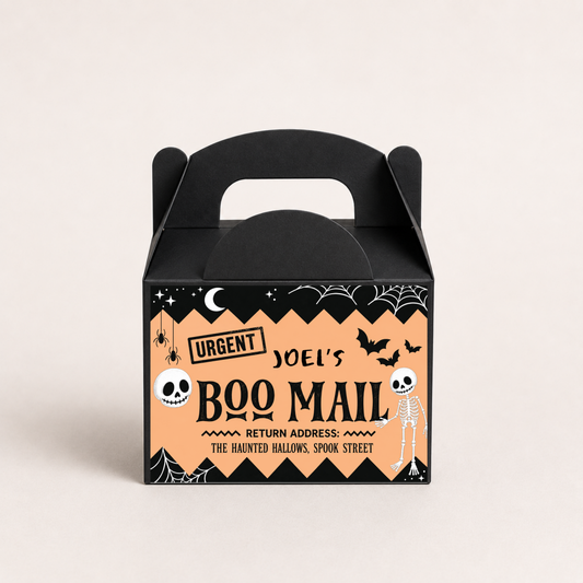 Children's Personalised Halloween Treat Box - Orange