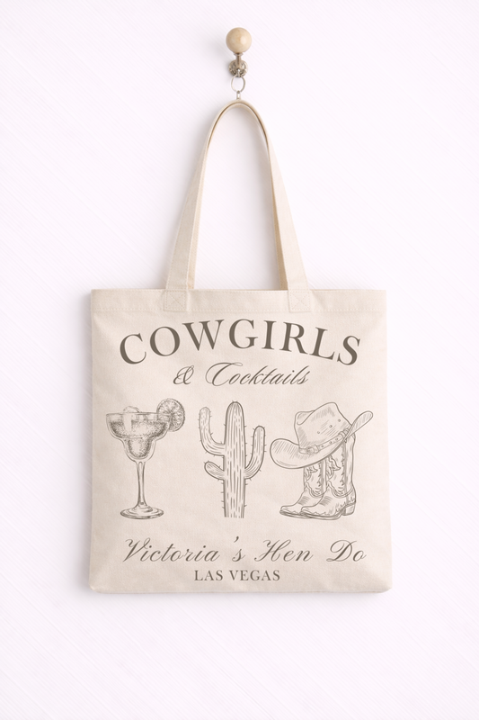 Cowgirls & Cocktails Tote Bag