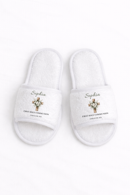 Personalised Holy Communion Slippers