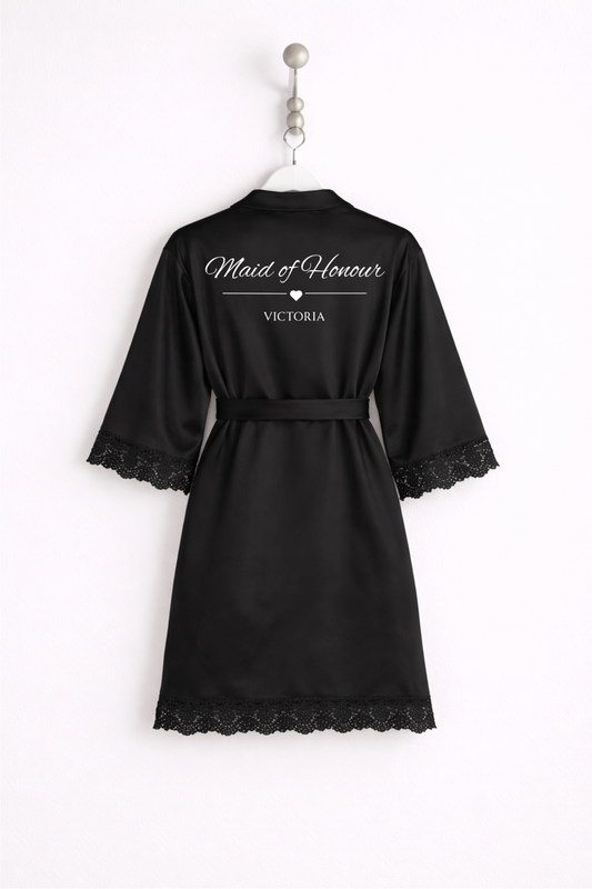 Personalised Satin Wedding Robe S6