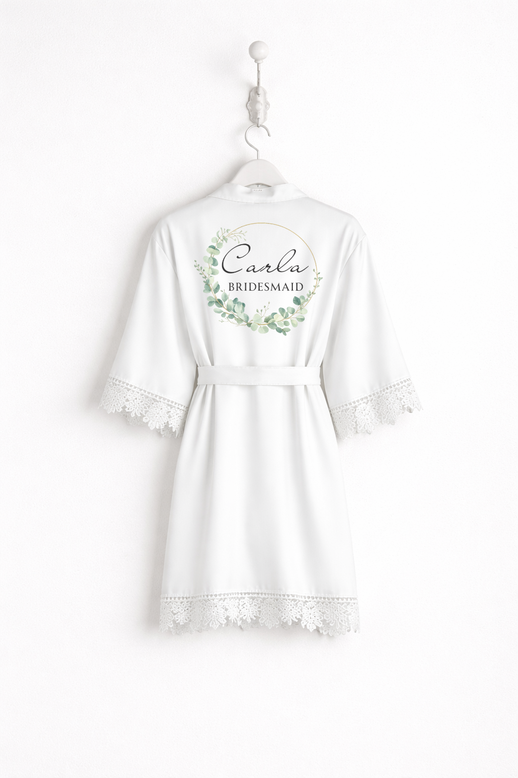 Personalised Satin Wedding Robe S2