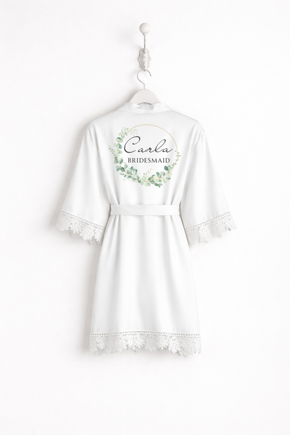 Personalised Satin Wedding Robe S2