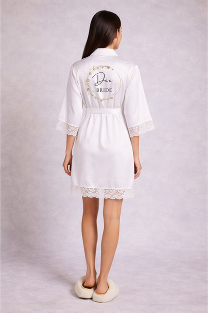 Personalised Satin Wedding Robe S4