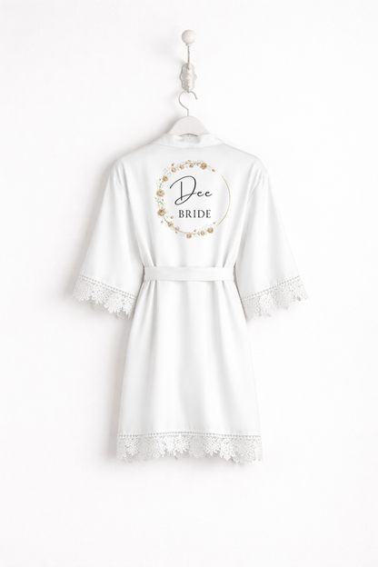 Personalised Satin Wedding Robe S4