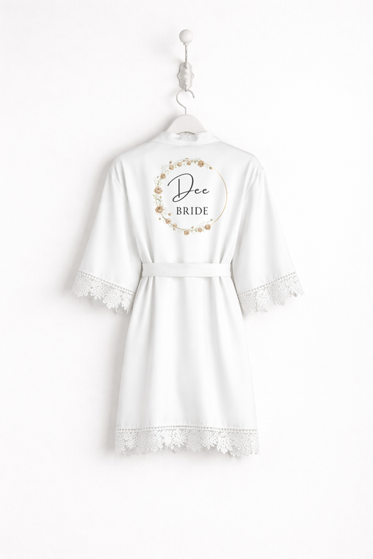 Personalised Satin Wedding Robe S4