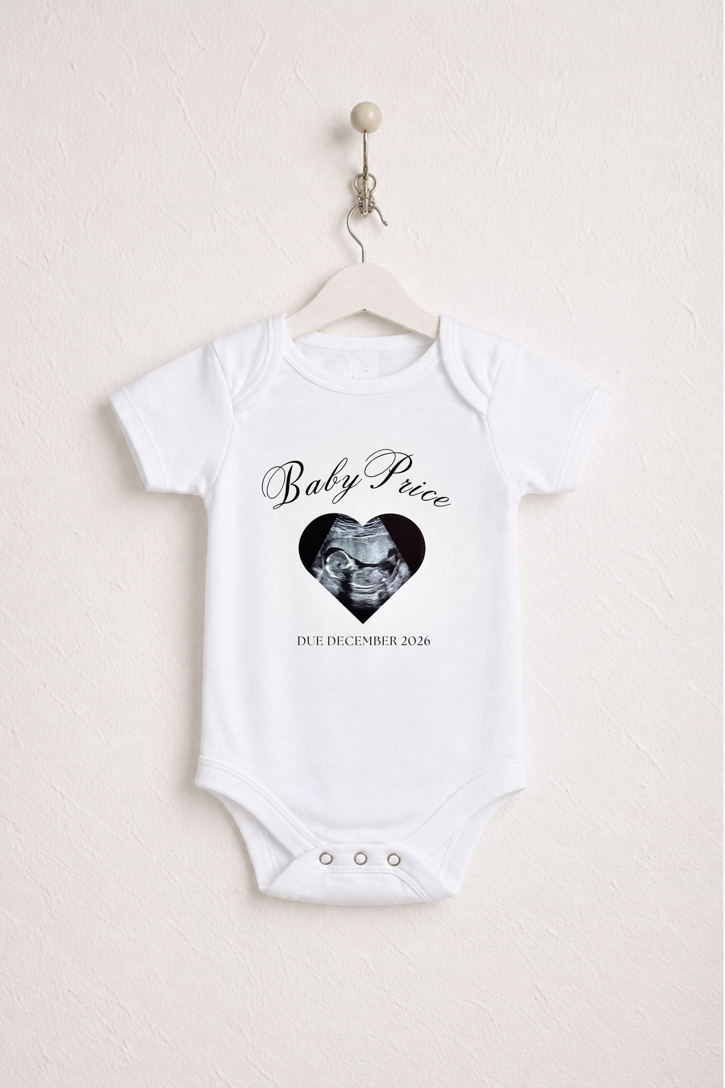 Personalised Scan Photo Baby Grow