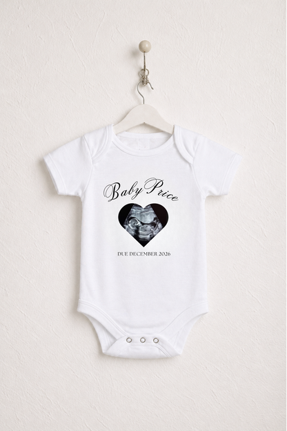 Personalised Scan Photo Baby Grow