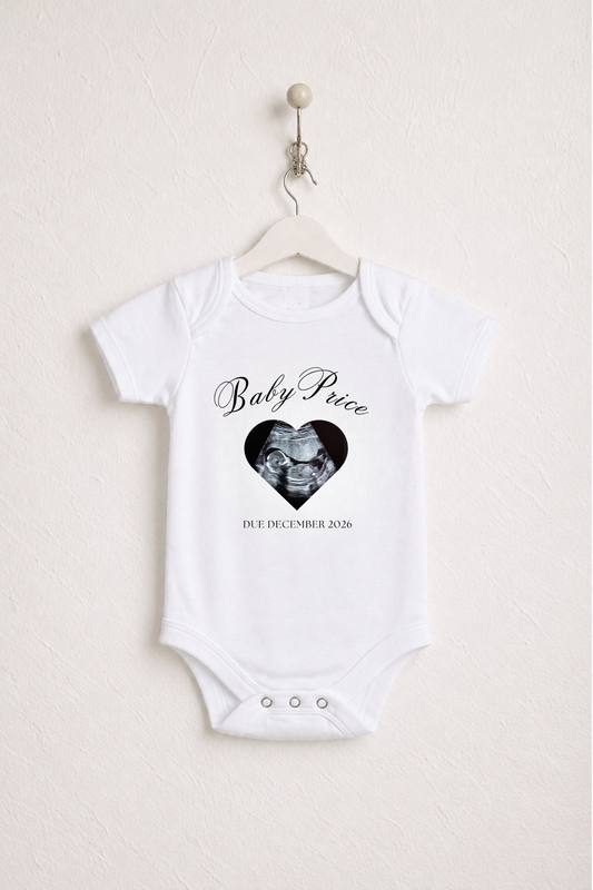 Personalised Scan Photo Baby Grow