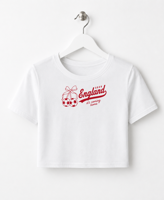 World Cup Crop Baby Tee - White