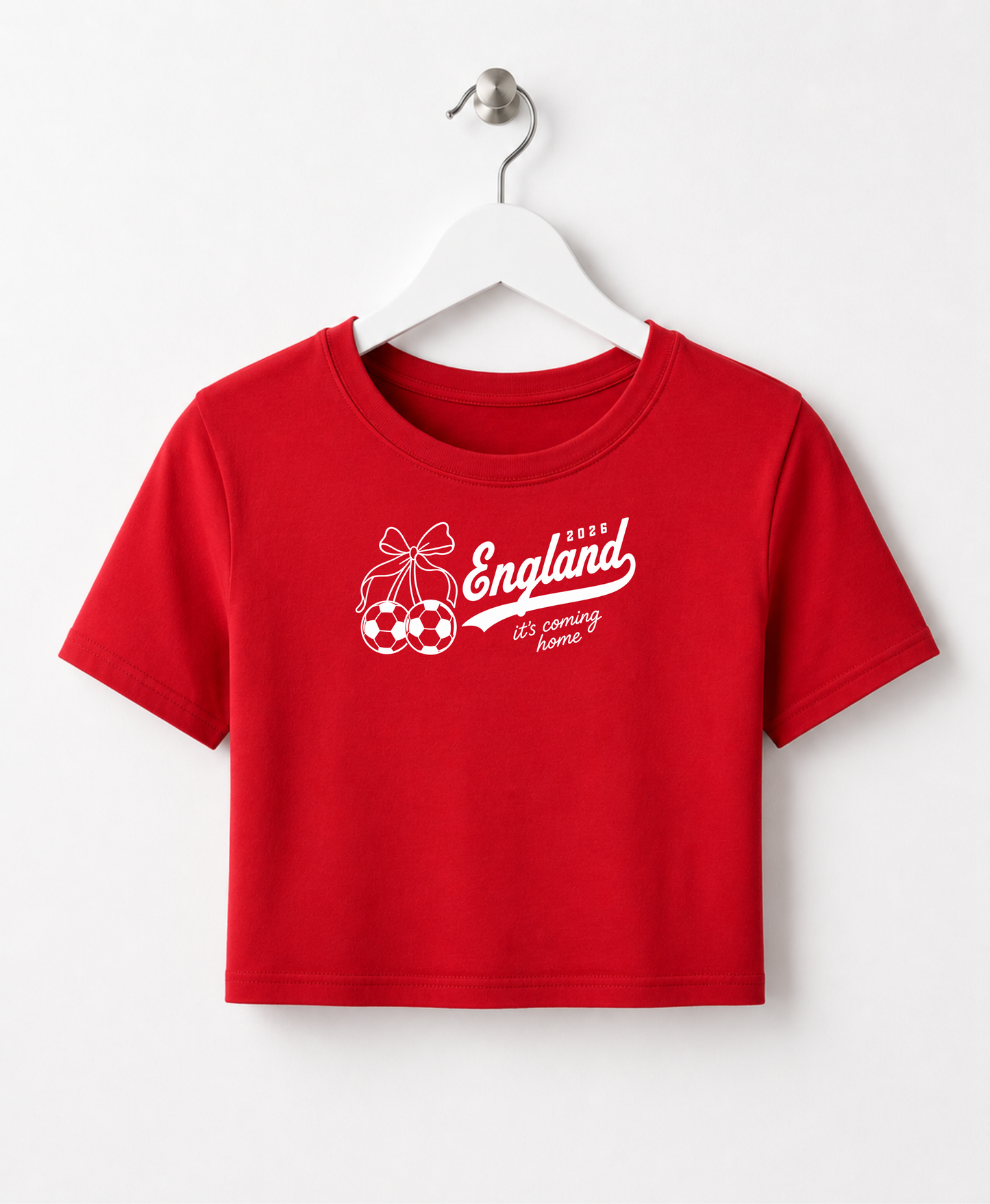 World Cup Crop Baby Tee - Red