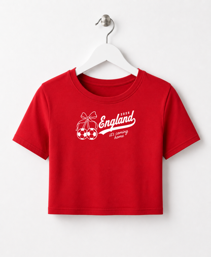 World Cup Crop Baby Tee - Red